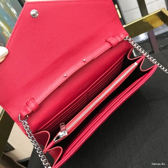 YSL CASSANDRE CHAIN MATELASSÉ WALLET 0725